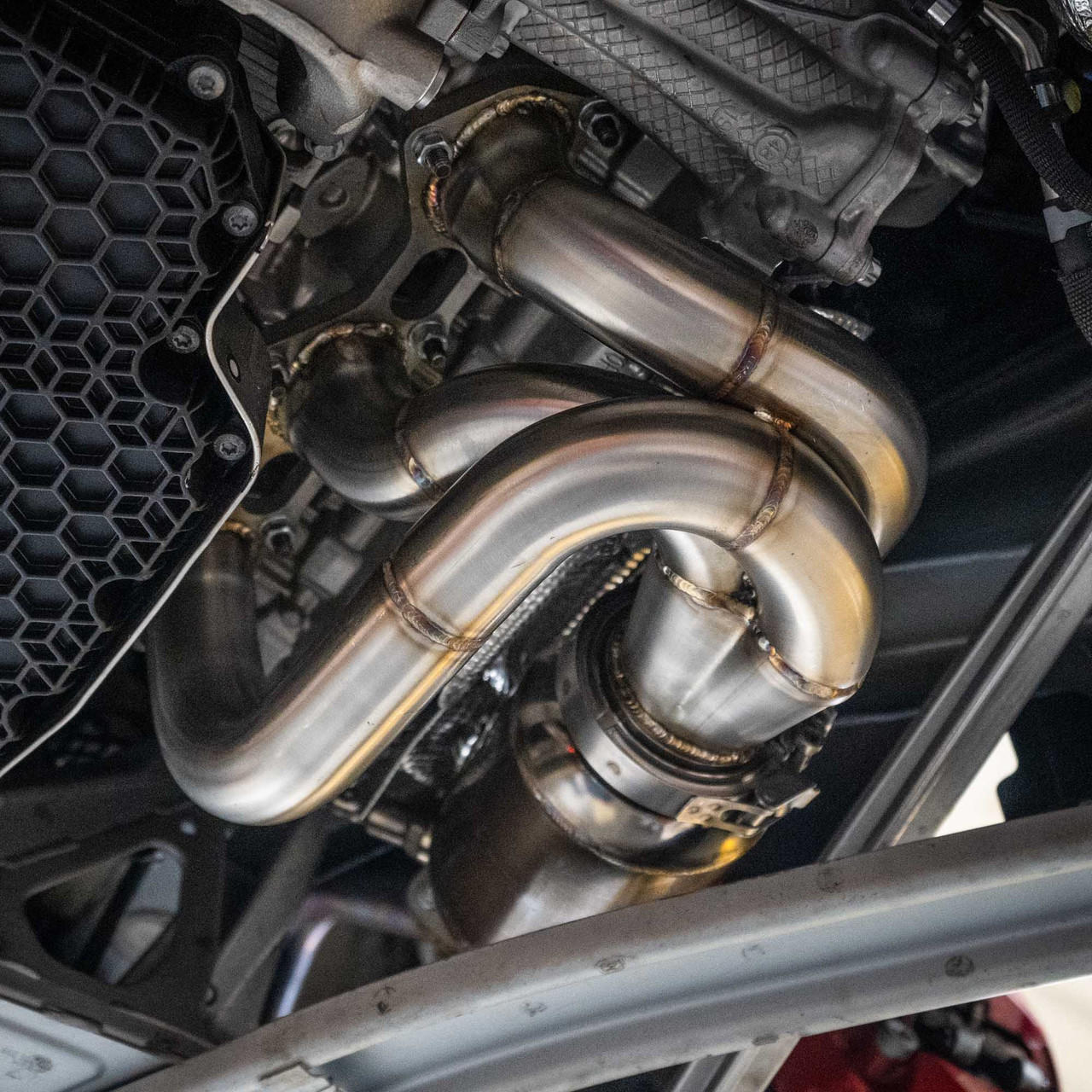 Fabspeed Porsche 718 GT4 / GTS / Spyder RENNKRAFT Modular Street and Racing Headers with HJS Catalytic Converters (2020+)
