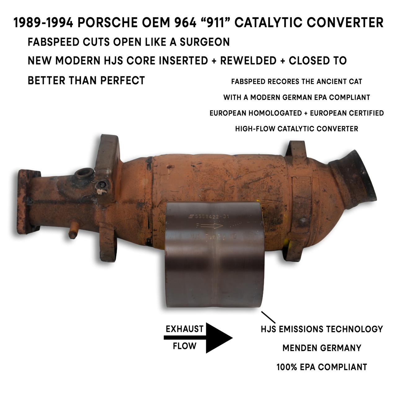 Porsche 964 Carrera / Turbo OEM Catalytic Converter Re-Coring