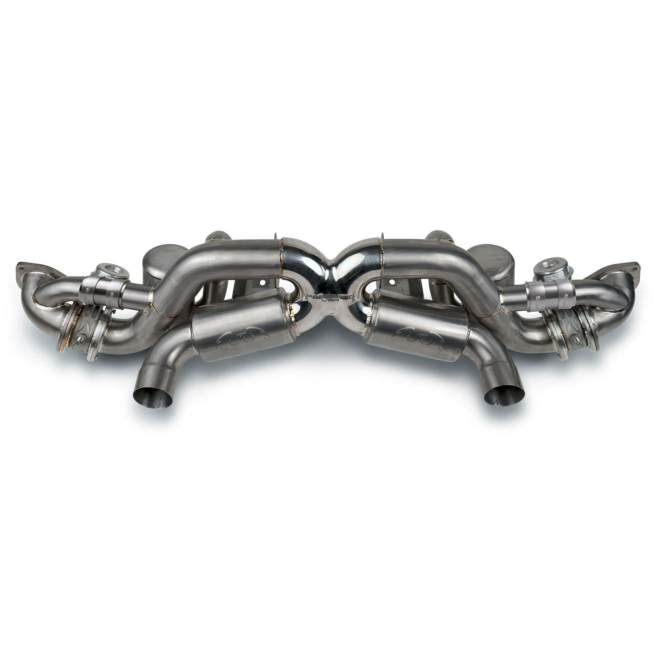 Fabspeed Porsche 718 GT4 RS Titanium Valved X-Pipe Cat-Back Exhaust System (2022+)
