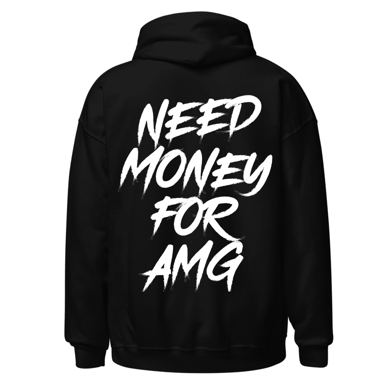 Boosted Mayhem Need AMG Hoodie — black embroidered Mercedes-AMG sweatshirt