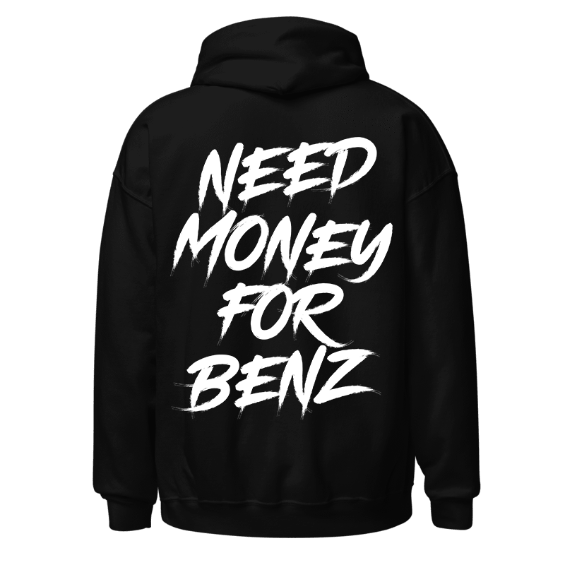 Boosted Mayhem Need Benz Hoodie — black embroidered Mercedes-Benz sweatshirt