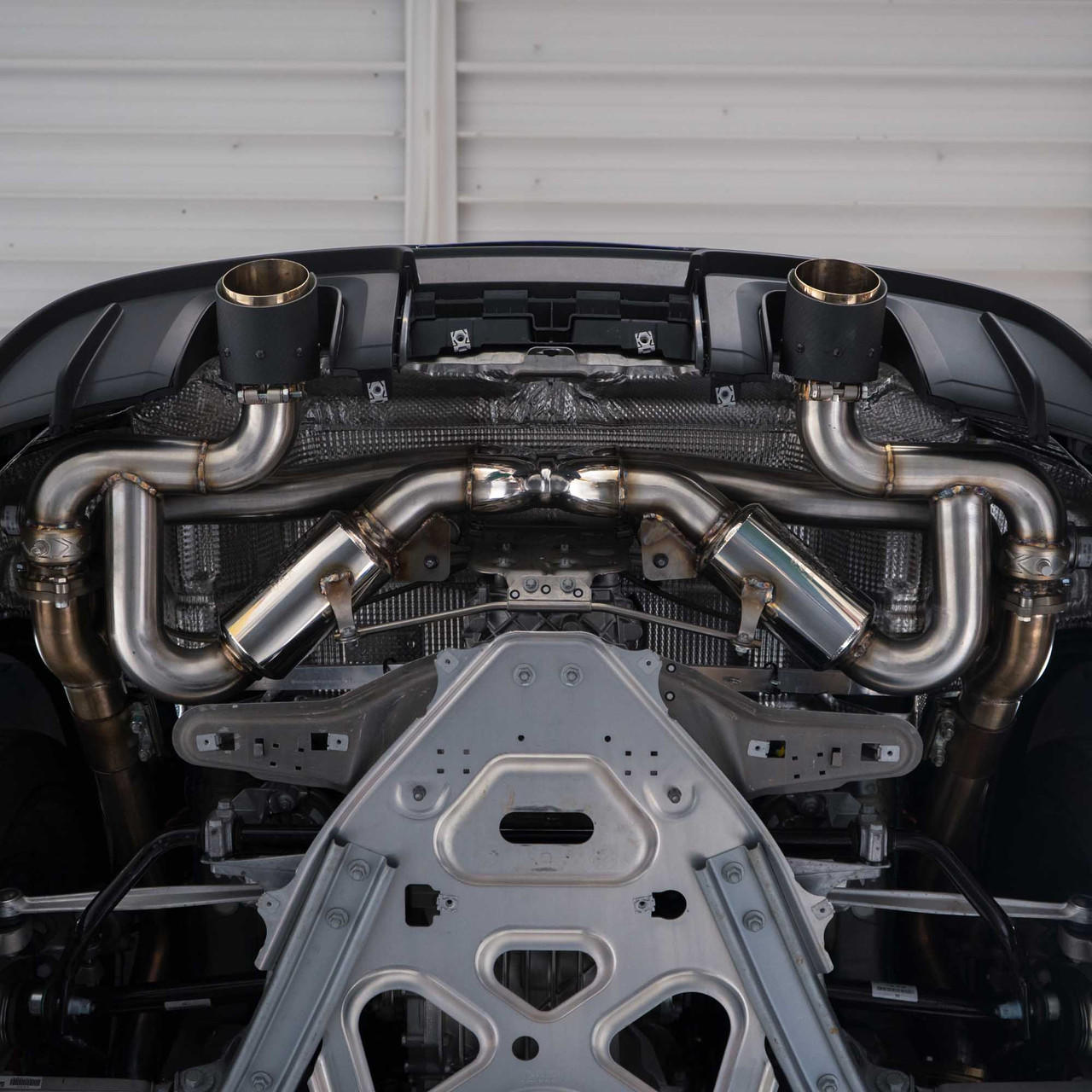 Fabspeed Porsche 718 GT4 / GTS / Spyder Valved X-Pipe Exhaust System (2020+)