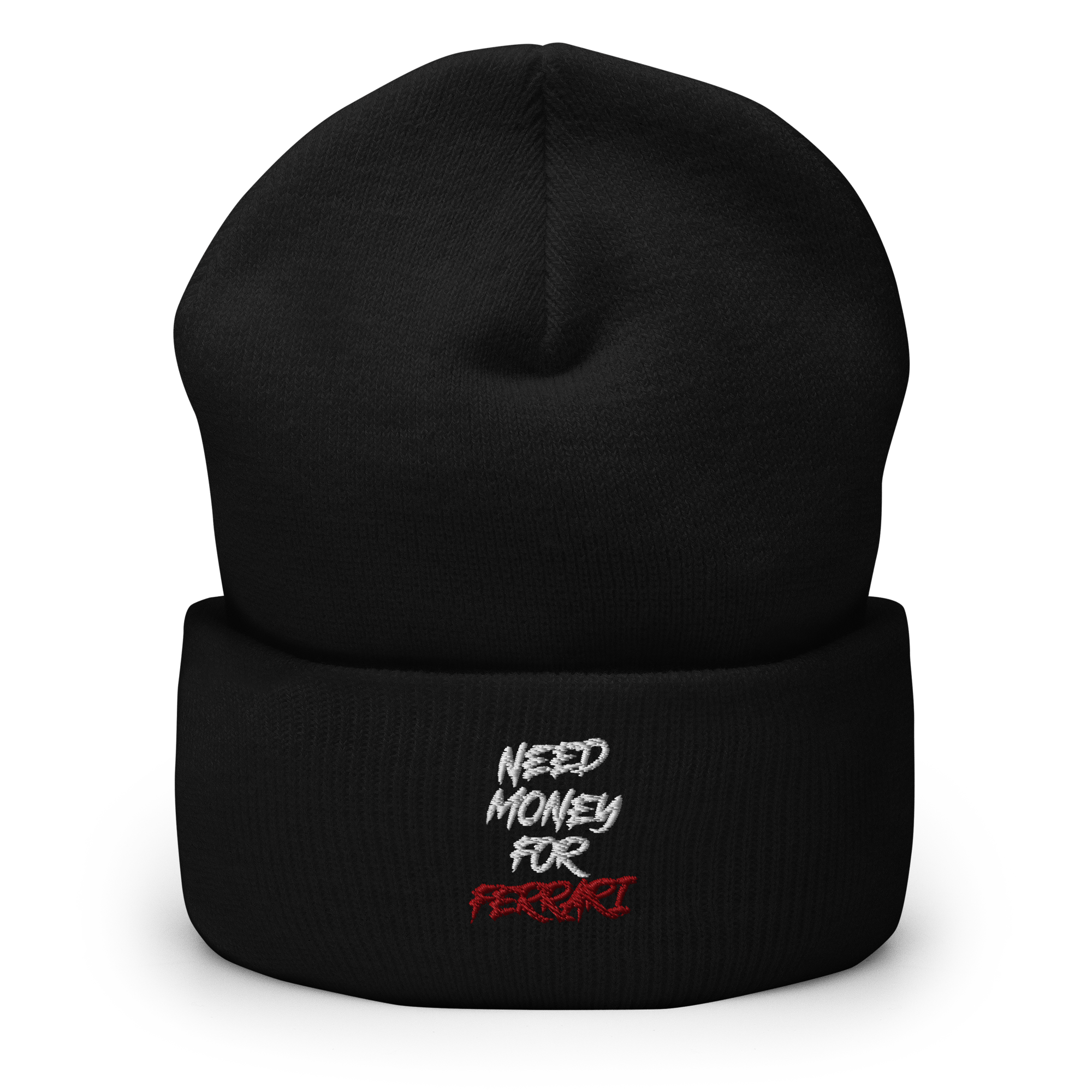 Need Ferrari Beanie — embroidered Ferrari winter hat by Boosted Mayhem