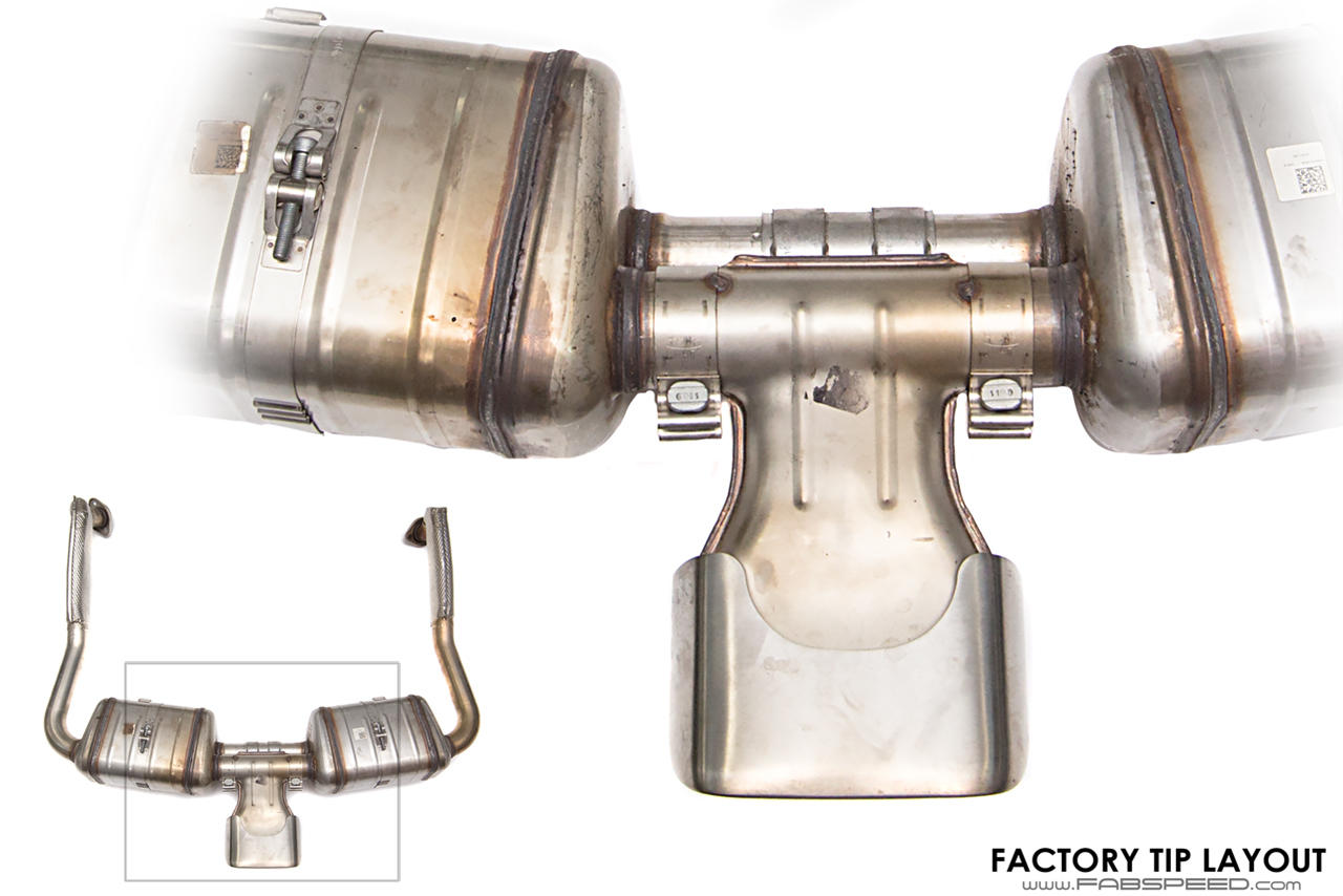 Fabspeed Porsche 718 Boxster/Cayman Maxflo True X-Pipe with Dual Tips (2017+)