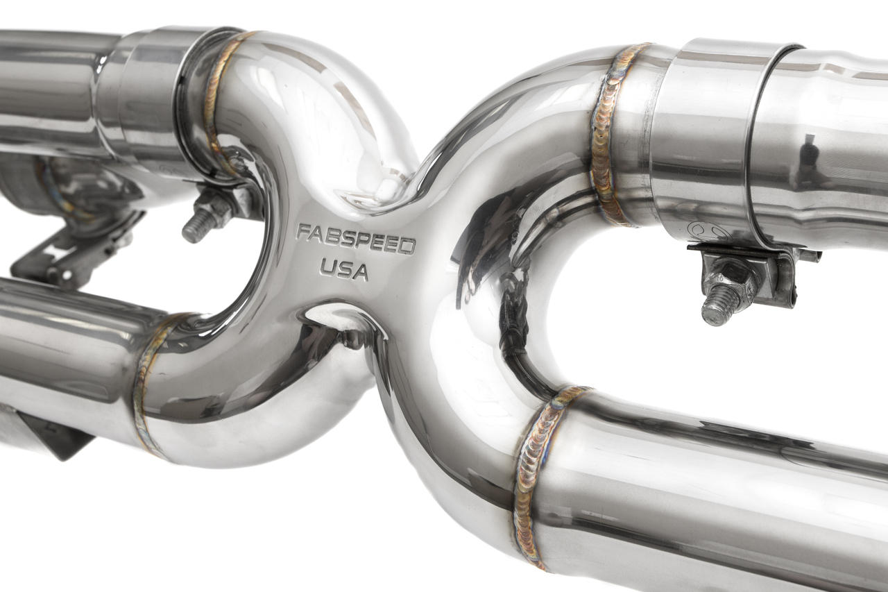 Fabspeed Porsche 991 Carrera Valved Center Muffler Bypass X-Pipe (Valved Exhaust Only) (2012-2016)