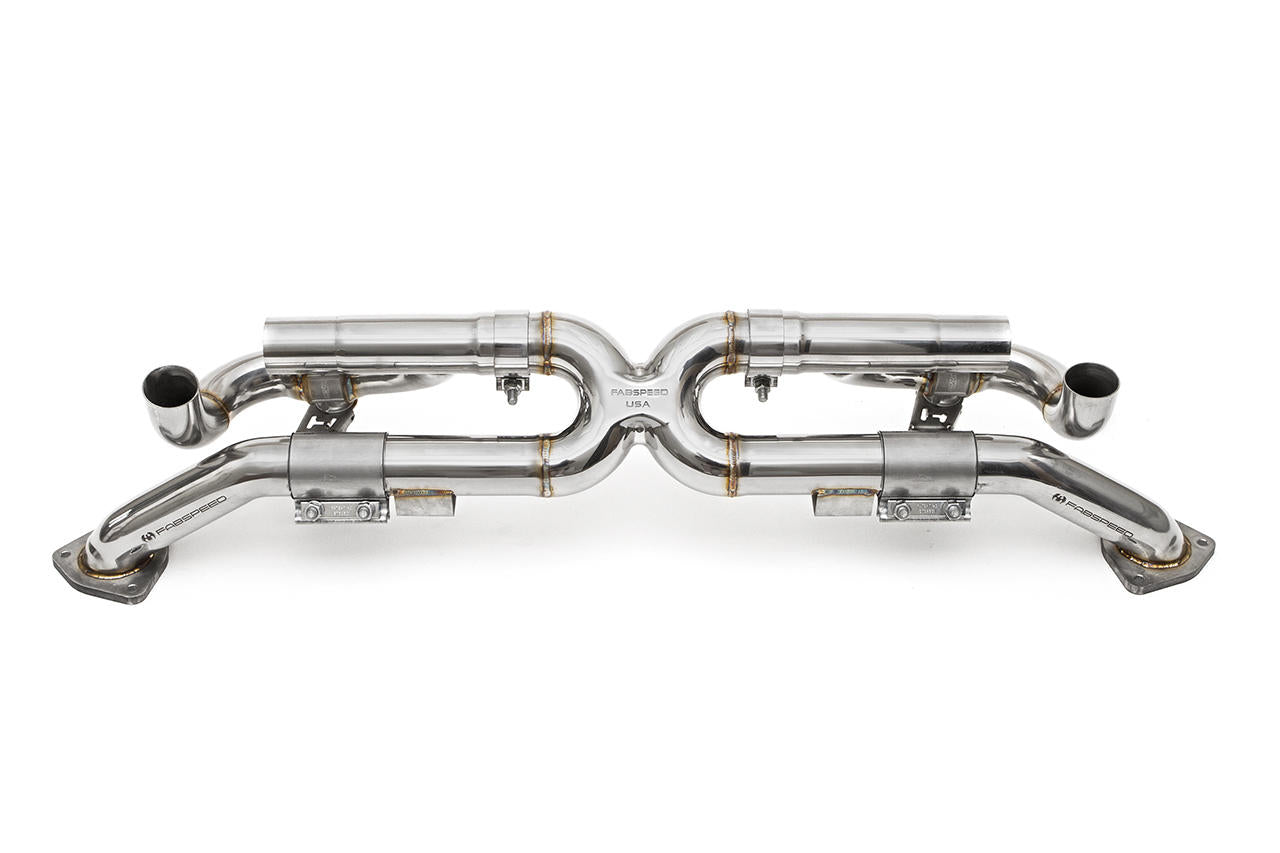 Fabspeed Porsche 991 Carrera Valved Center Muffler Bypass X-Pipe (Valved Exhaust Only) (2012-2016)