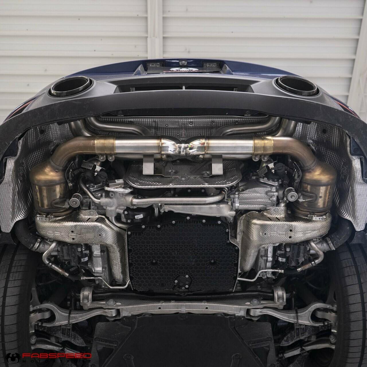 Fabspeed Porsche 992 Twin Turbo / Twin Turbo S Cat-Back Valved Maxflo Exhaust System (2021+)