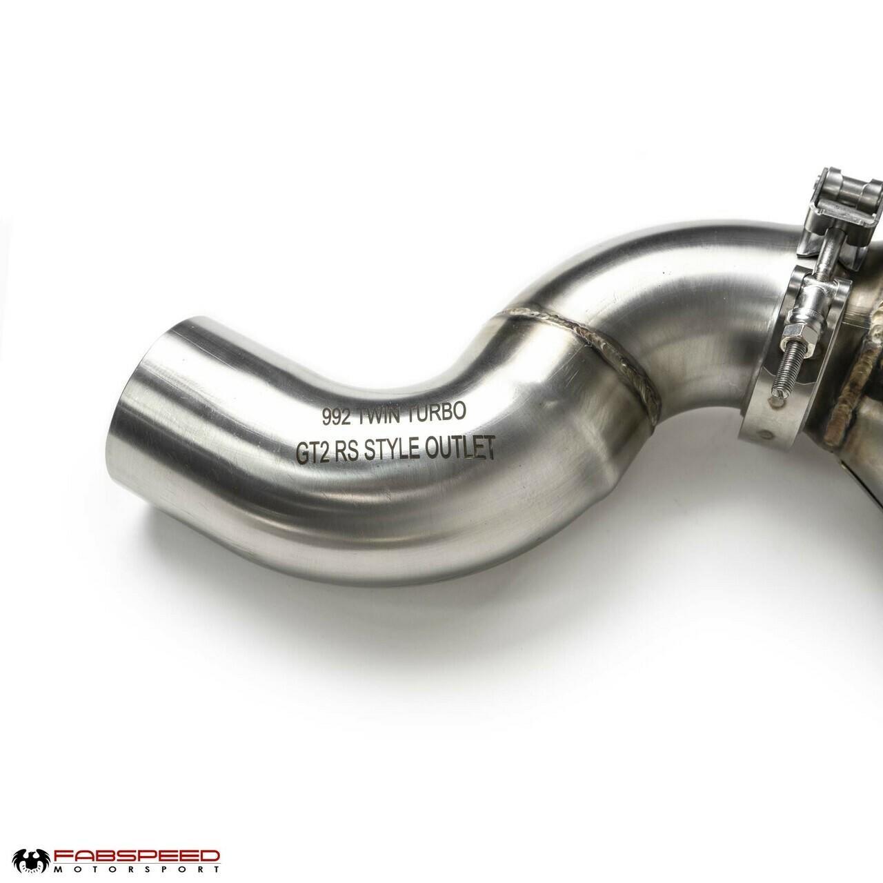 Fabspeed 2025+ Porsche 992.2 Carrera (NON GTS) Sport Catalytic Converters with GT2RS Style Outlets (2025+)