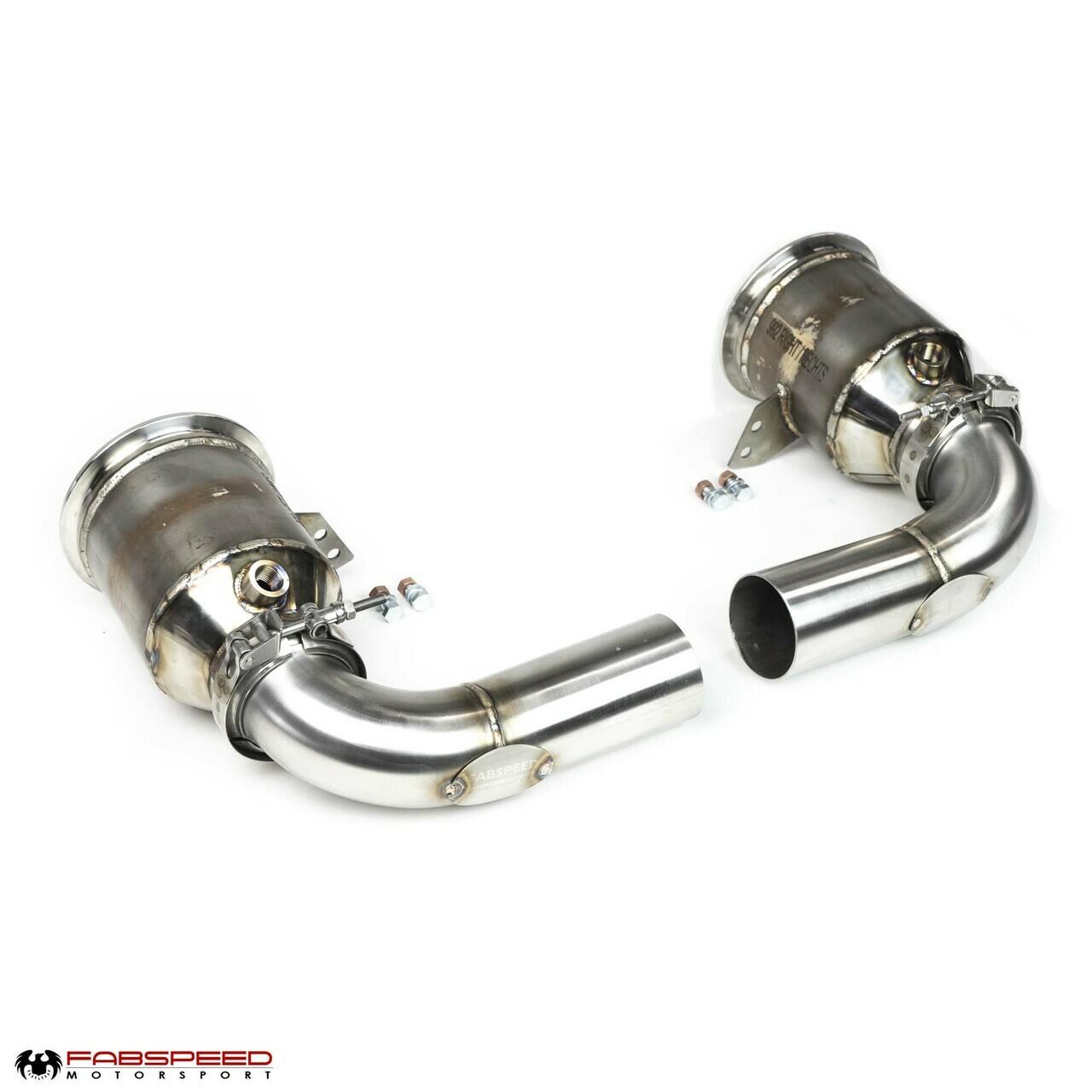 Fabspeed Porsche 992 Twin Turbo / Twin Turbo S Sport Catalytic Converters with GT2RS Style Outlets (2021+)