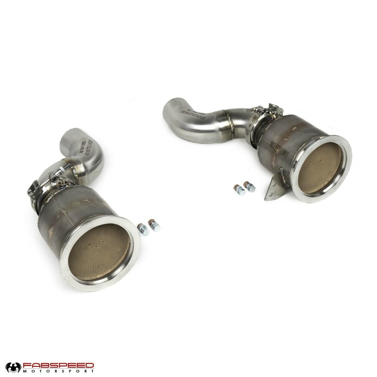 Fabspeed Porsche 992 Carrera Sport Catalytic Converters with GT2RS Style Outlets (2021+)