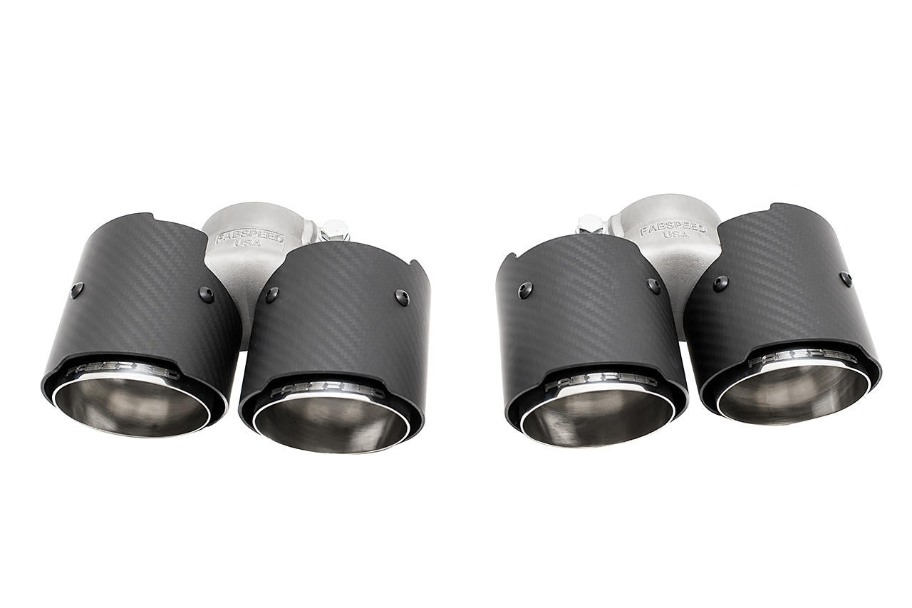 Fabspeed Porsche 997.2 Carrera Deluxe Quad-Style Tips (2009-2012)